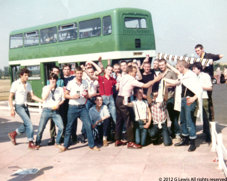 Stevenage Skins 1977 - Skins En Route to Notts Forest 1